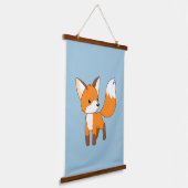 Cute Little Fox Hangend Wandkleed (Gebogen)