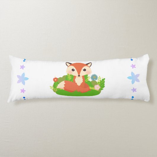 Cute Little Fox Lichaamskussen (Voorkant)