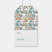 Cute Little Fox Pattern Cadeaulabel (Voorkant)