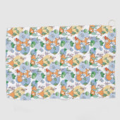 Cute Little Fox Pattern Golfhanddoek (Horizontaal)