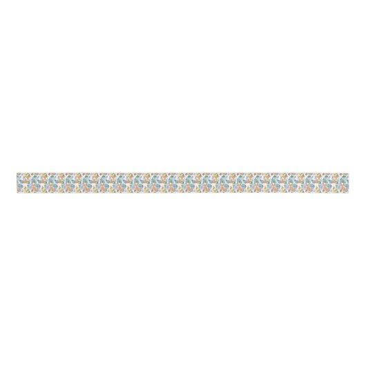 Cute Little Fox Pattern Grosgrain Lint (Voorkant)