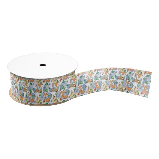 Cute Little Fox Pattern Grosgrain Lint (Spoel)