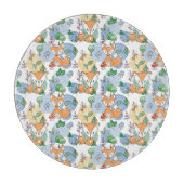 Cute Little Fox Pattern Snijplank (Voorkant)