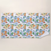 Cute Little Fox Pattern Strandlaken (Voorkant)