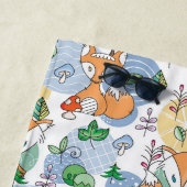 Cute Little Fox Pattern Strandlaken (In situ)