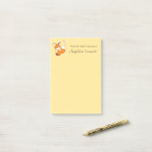 Cute Little Fox Post-it® Notes (Op bureau)
