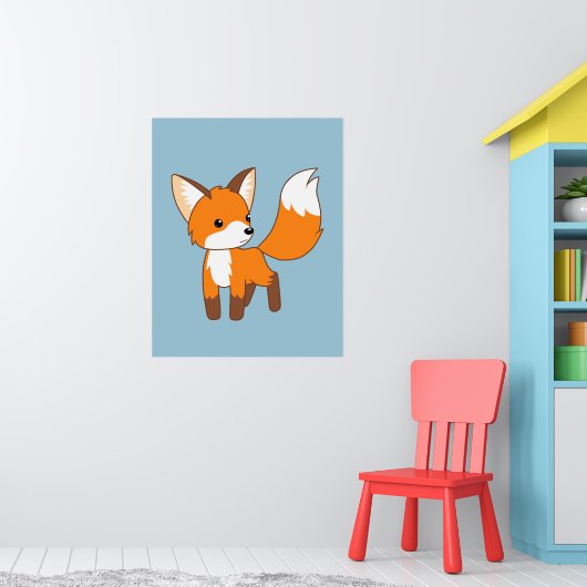 Cute Little Fox Poster (Kinderkamer 1)