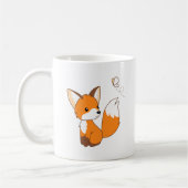 Cute Little Fox regarde Papillon de café Mug (Gauche)