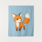 Cute Little Fox Wandkleed (Voorkant)