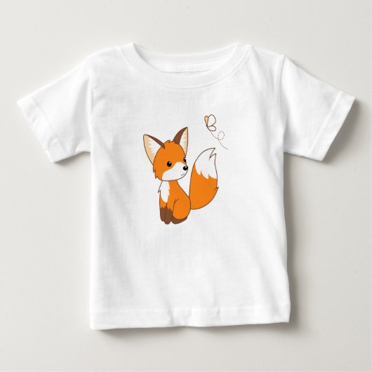 Cute Little Fox Watching Butterfly (Voorkant)