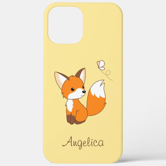 Cute Little Fox Watching Butterfly Case-Mate iPhone Case (Achterkant)