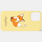 Cute Little Fox Watching Butterfly Case-Mate iPhone Case (Achterkant (horizontaal))