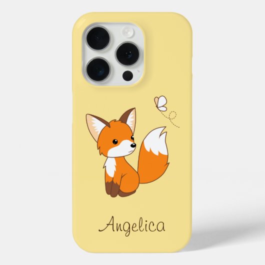 Cute Little Fox Watching Butterfly Case-Mate iPhone Case (Achterkant)