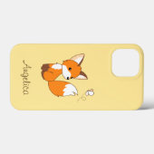 Cute Little Fox Watching Butterfly Case-Mate iPhone Case (Achterkant (horizontaal))