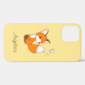 Cute Little Fox Watching Butterfly Case-Mate iPhone Case (Achterkant (horizontaal))
