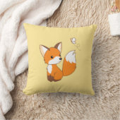 Cute Little Fox Watching Butterfly Kussen (Deken)