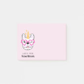 Cute Little Frenchie Personalized | Roze Post-it® Notes (Voorkant)