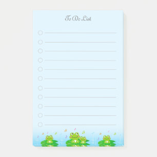 Cute Little Frogs Takenlijst op Lichtblauw Post-it® Notes