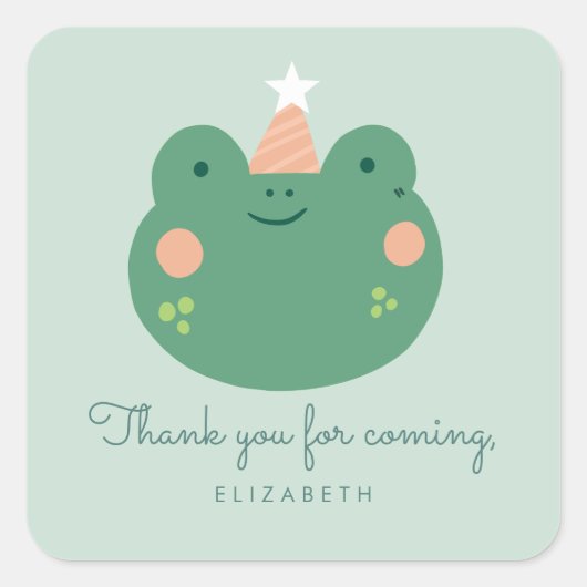 Cute Little Frothday Vierkante Sticker (Voorkant)