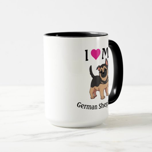 Cute Little German Shepherd Mug (Devant droit)