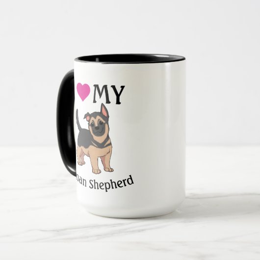 Cute Little German Shepherd Mug (Devant gauche)
