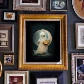 Cute Little Ghost Art -  Halloween Poster