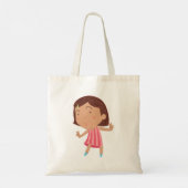 Cute Little Girl Canvas tas (Achterkant)