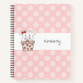 Cute Little Girl Hamster Pink Notitieboek