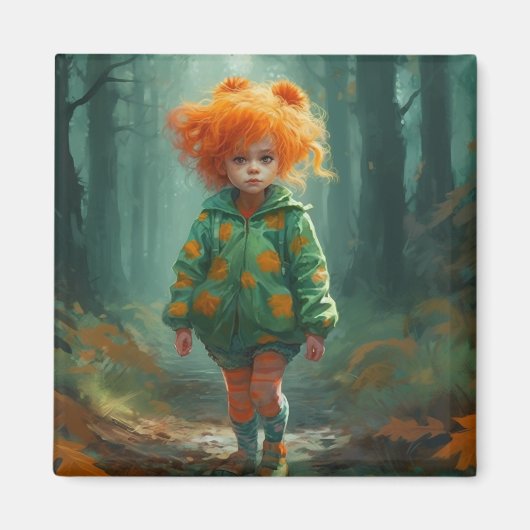 Cute Little Girl Magneet (Voorkant)