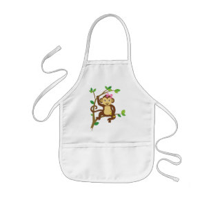Cute Little Girl Monkey Kinder Schort