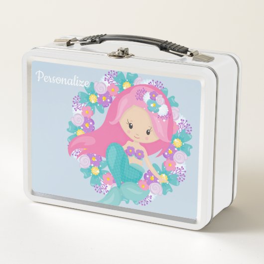 Cute Little Girl Ocean Zee Mermaid Personalized (Voorkant)