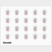 Cute Little Grey Mouse Ronde Sticker (Vel)