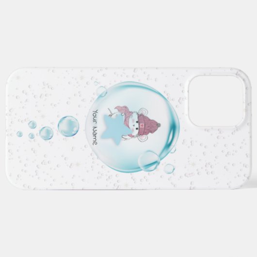 Cute Little Hamster Soap Bubbles iPhone Hoesje (Achterkant horizontaal)