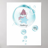 Cute Little Hamster Soap Bubbles Poster (Voorkant)