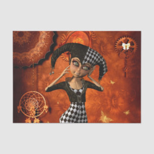 Cute little harlequin tissuepapier