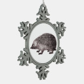 Cute Little Hedegel Tin Sneeuwvlok Ornament (Links)