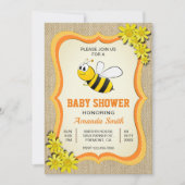 Cute Little Honey Bee Baby shower Invitation (Devant)