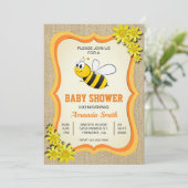Cute Little Honey Bee Baby shower Invitation (Debout devant)