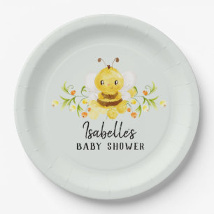 Cute Little Honeybee Baby shower Papieren Bordje
