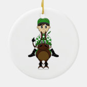 Cute Little Jockey Ornament (Achterkant)