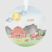 Cute Little Kids Farmer avec prénom Noël (dos)