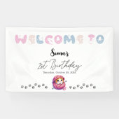 Cute Little Kitten 1ère bannière de fête d'anniver (Horizontal)