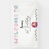 Cute Little Kitten 1ère bannière de fête d'anniver (Vertical)