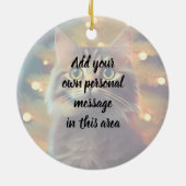 Cute Little Kitten Playing With Christmas Bulb Keramisch Ornament (Achterkant)