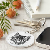 Cute Little Kitten Sleutelhanger (Voorkant Rechts)