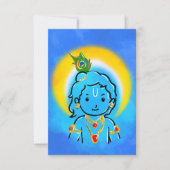 Cute Little Krishna Art Bedankkaart (Voorkant)