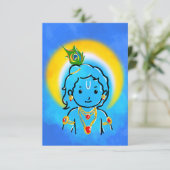 Cute Little Krishna Art Bedankkaart (Staand voorkant)