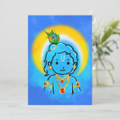 Cute Little Krishna Art Wall Poster Kaart (Staand voorkant)