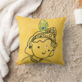Cute Little Krishna Carré Coussin pour enfants (Couverture)