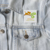 Cute Little Leopard Baby shower Button (In situ)